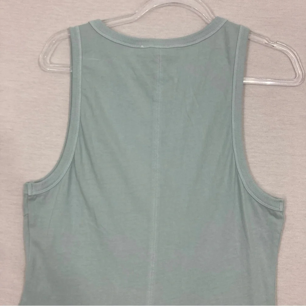 L*Space Blue Mint Stretch Sleeveless Twist Front Athleisure Mini Dress Large - Picture 11 of 12